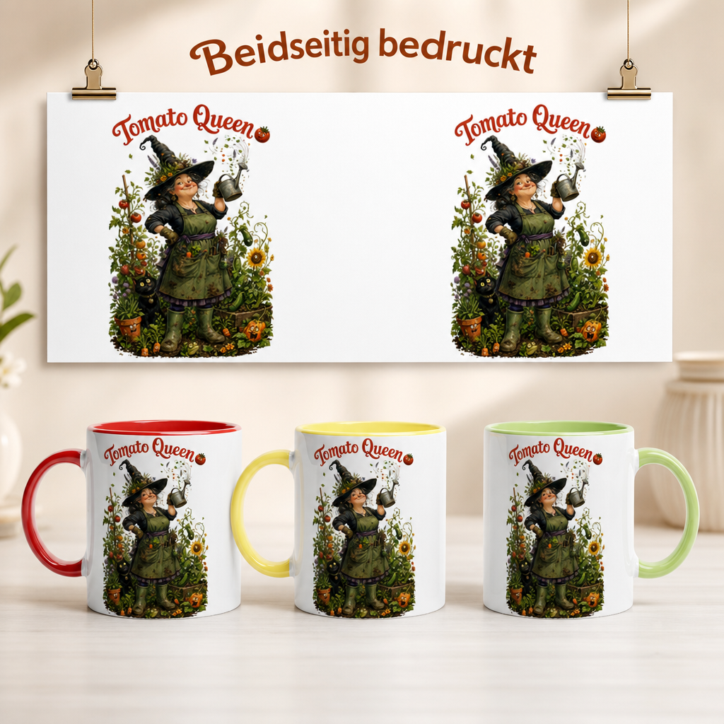 Gartenfreundin lustige bunte Tasse Geschenk Gärtnerin Kollegin Ruhestand