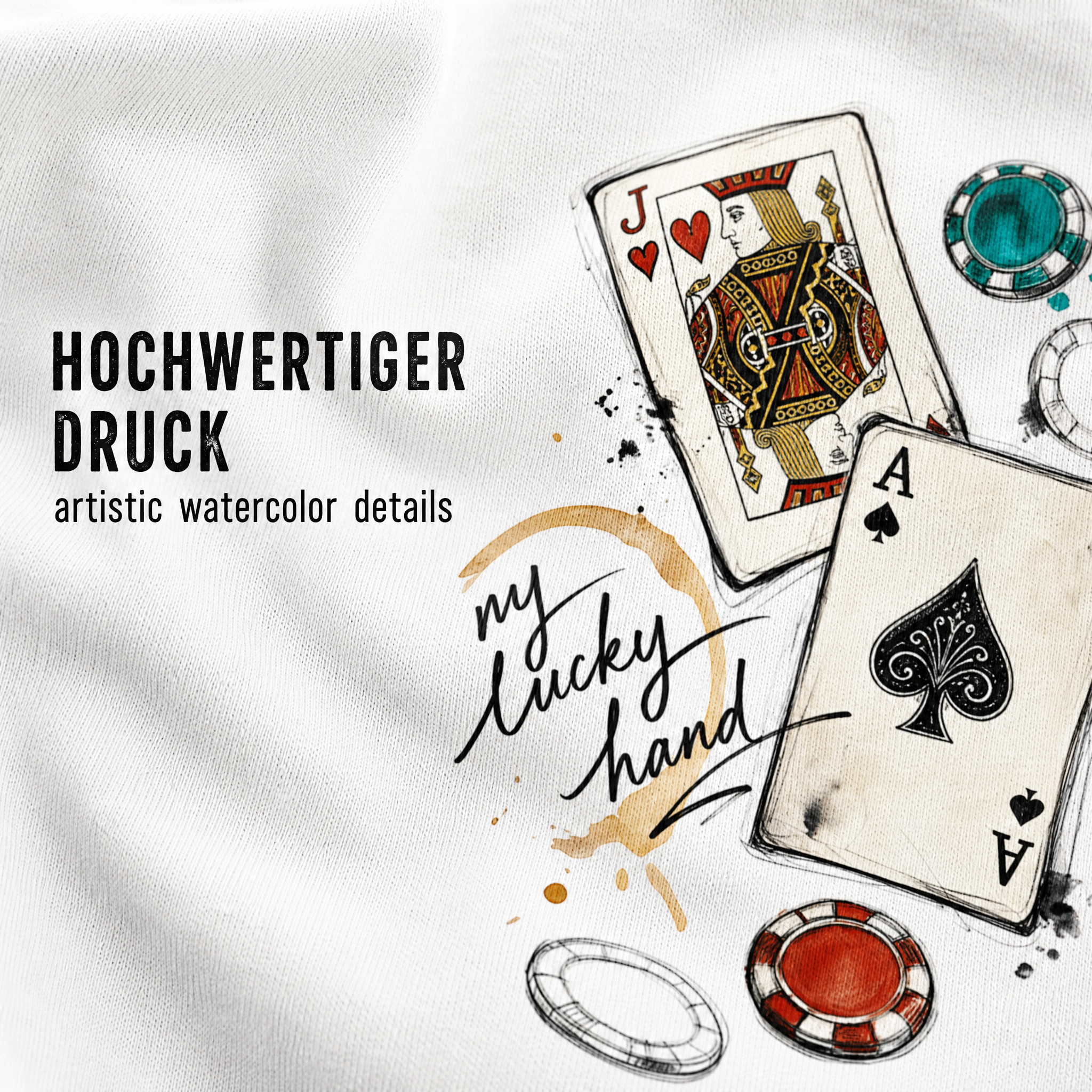 T-Shirt Poker Herren Damen Baumwolle Kartenspiel Casino Homegame Geschenk