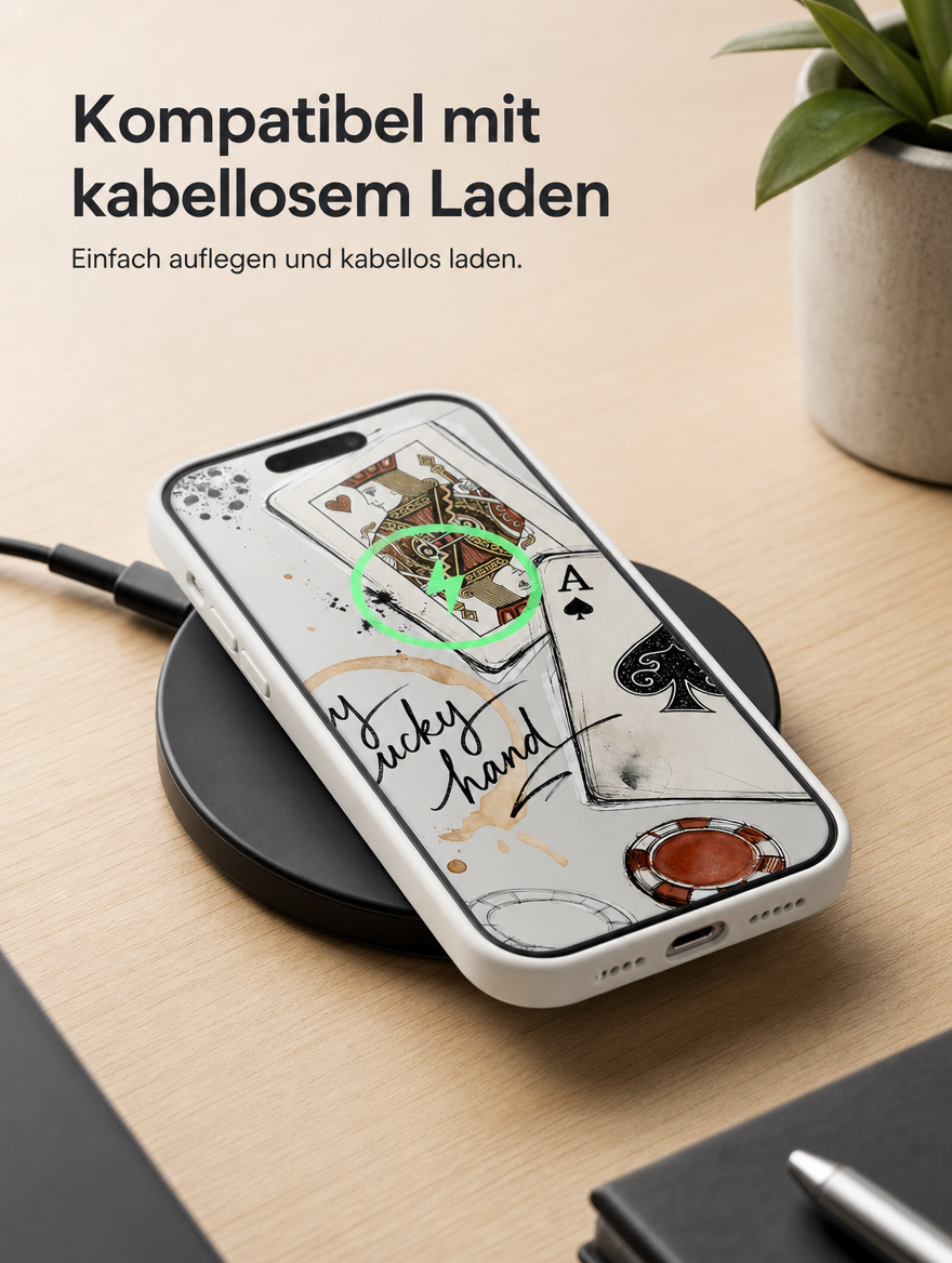 iPhone Hülle Schutzhülle stoßfest flexibel Qi kabelloses Laden Case