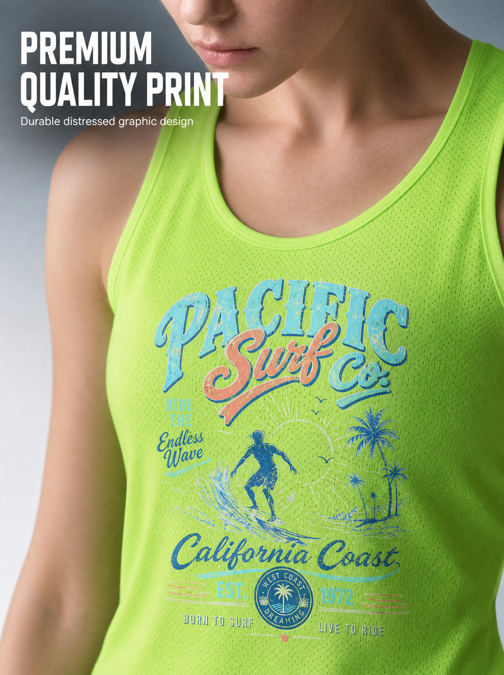 Tank Top Damen Sport atmungsaktiv Mesh leicht figurbetont Fitness Top