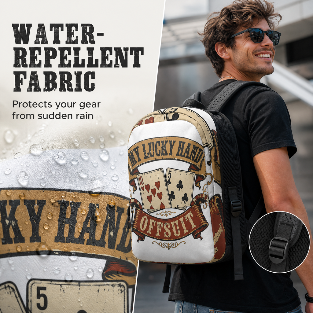 Rucksack Daypack wasserabweisend gepolstert verstellbar Laptop Fach