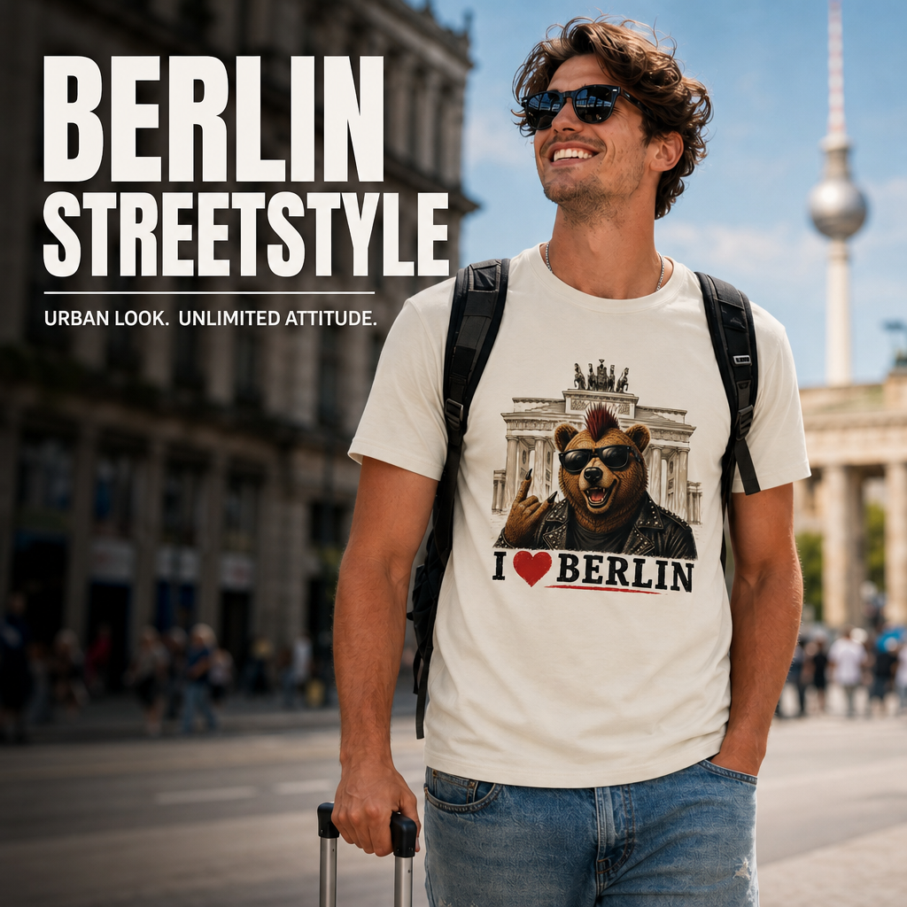 Berlin T-Shirt Souvenir Deutschland Geschenk Städtetrip Mitbringsel Urlaub Reise