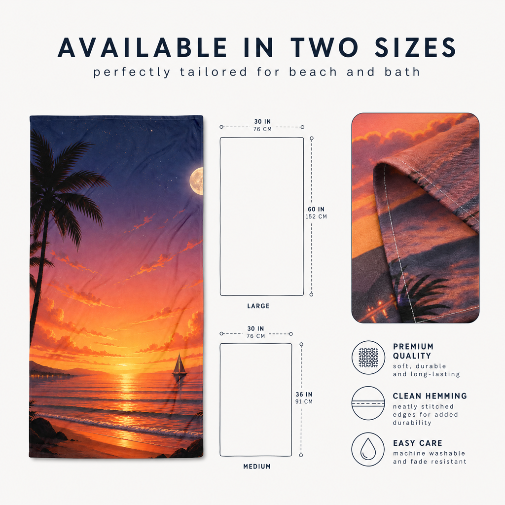 Beach Towel XL soft absorbent pool travel swim summer swimming