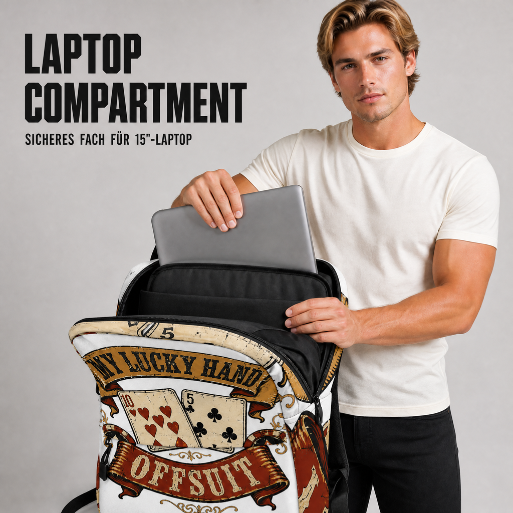 Rucksack Daypack wasserabweisend gepolstert verstellbar Laptop Fach