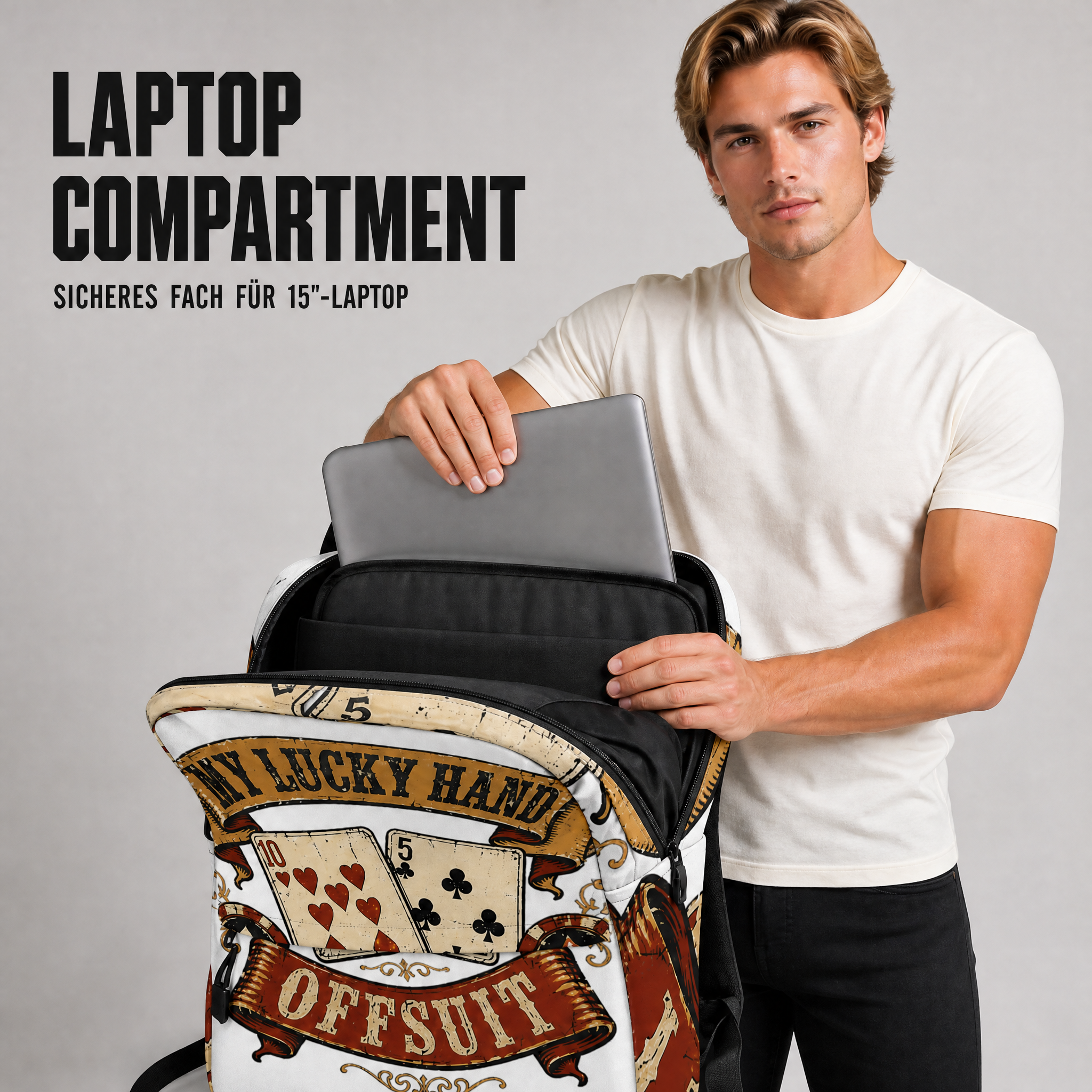 Rucksack Daypack wasserabweisend gepolstert verstellbar Laptop Fach
