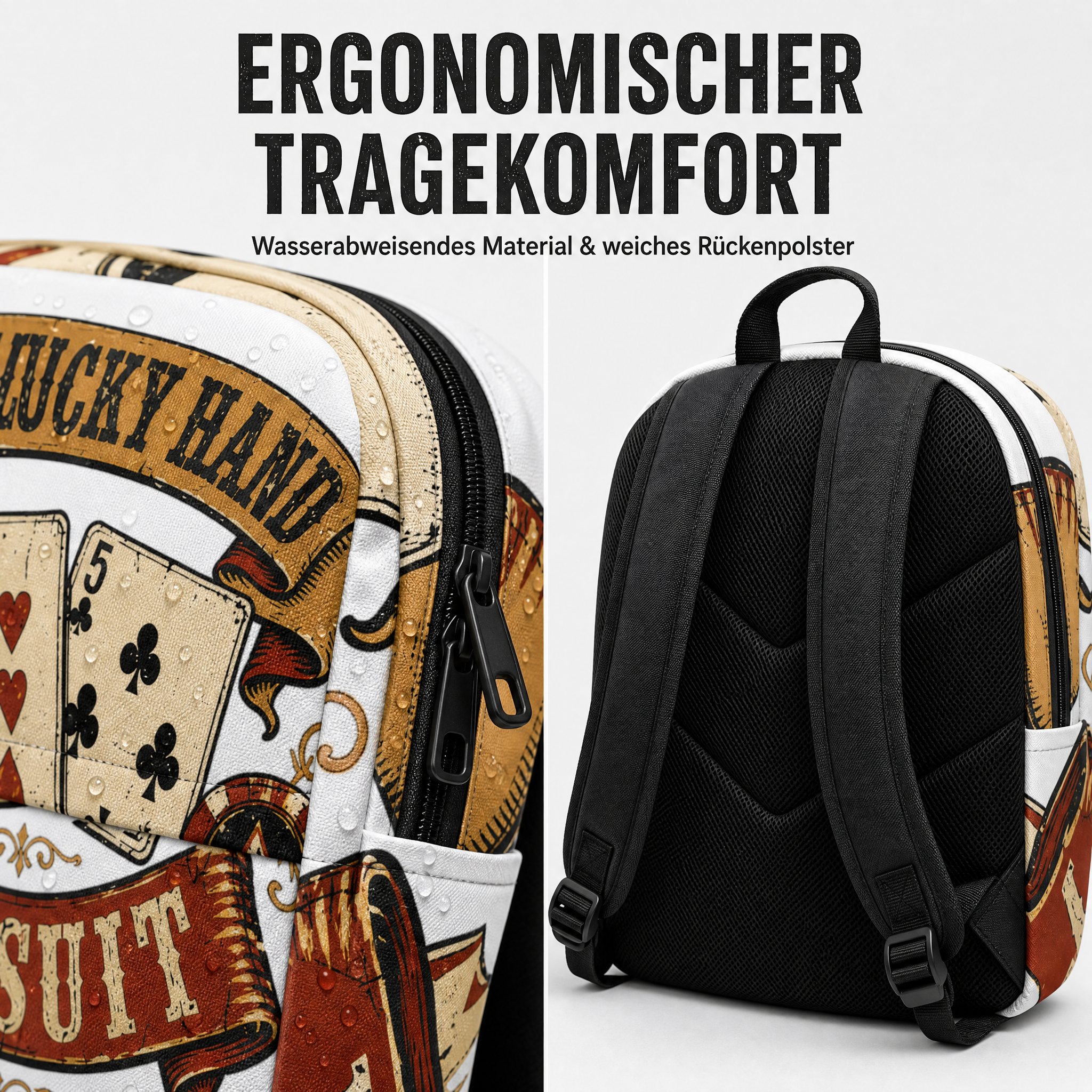 Rucksack Daypack wasserabweisend gepolstert verstellbar Laptop Fach