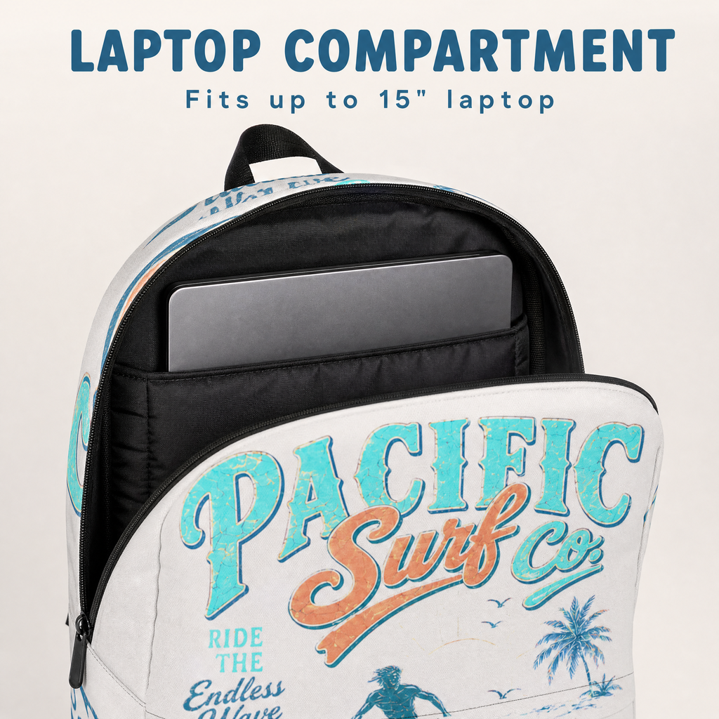 Backpack Surf California Beach Laptop Backpack Travel Bag School Bag Gift Rucksack