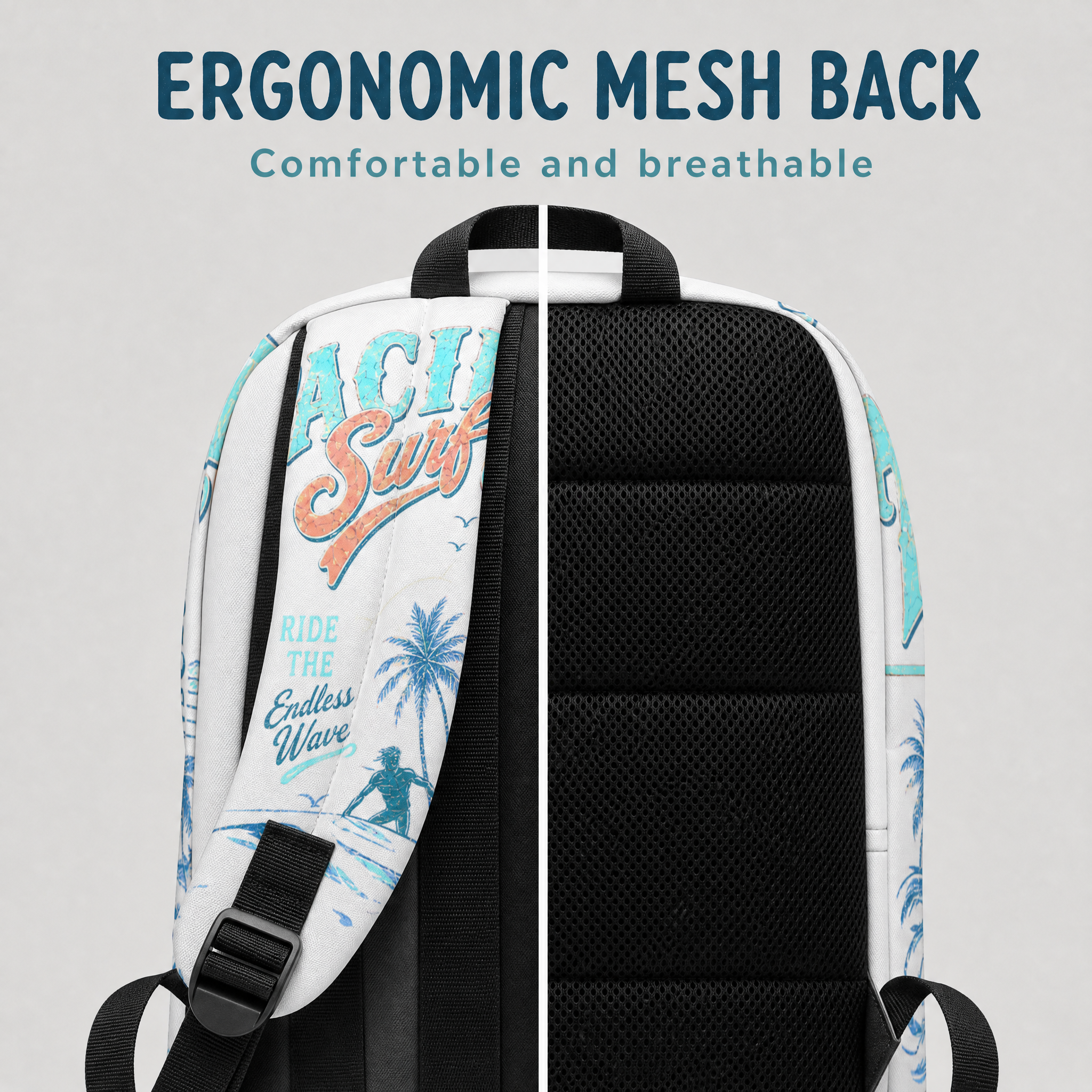 Backpack Surf California Beach Laptop Backpack Travel Bag School Bag Gift Rucksack