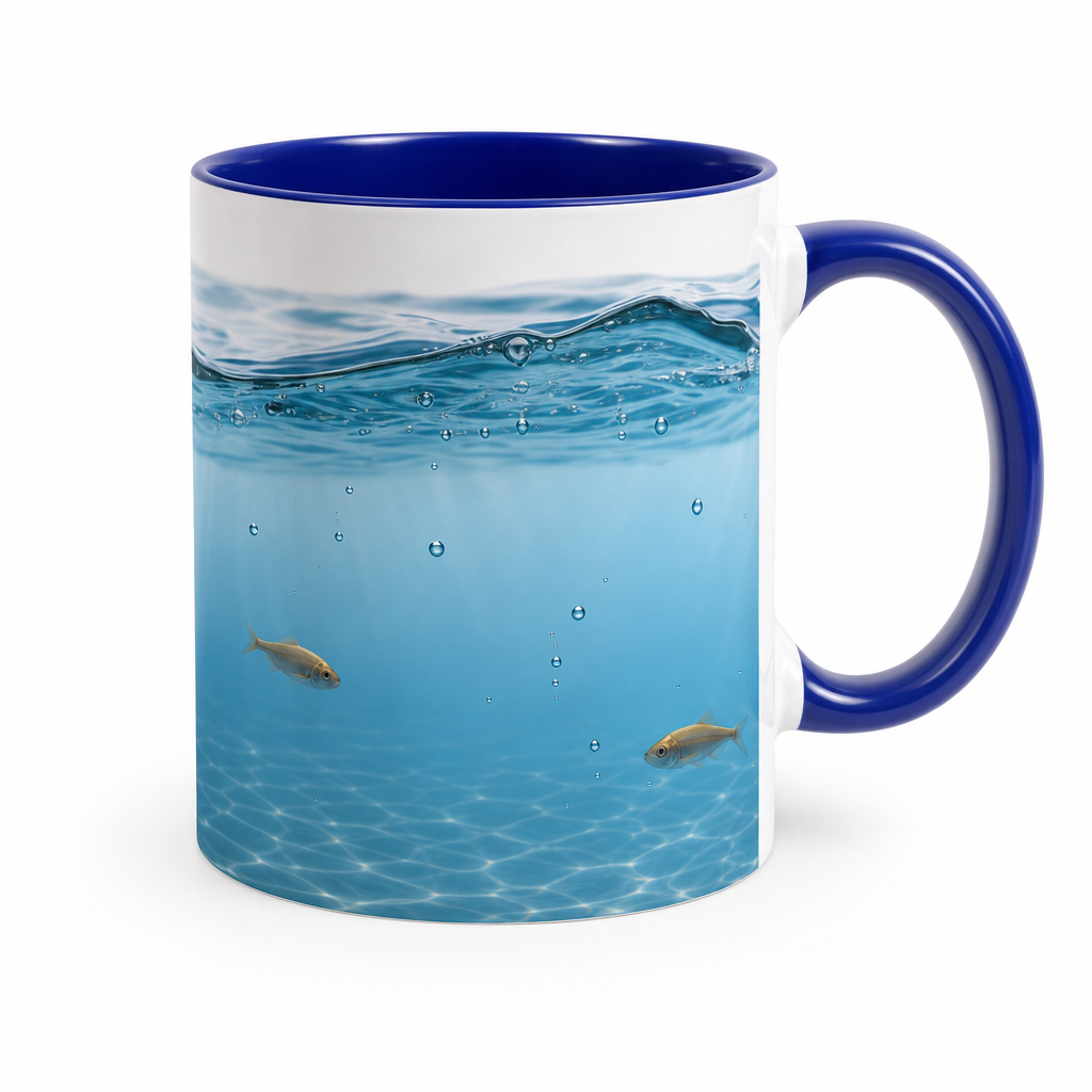 Schöne Tasse Fischmotiv Geschenk Kaffeetasse Aquarium Fische Meer