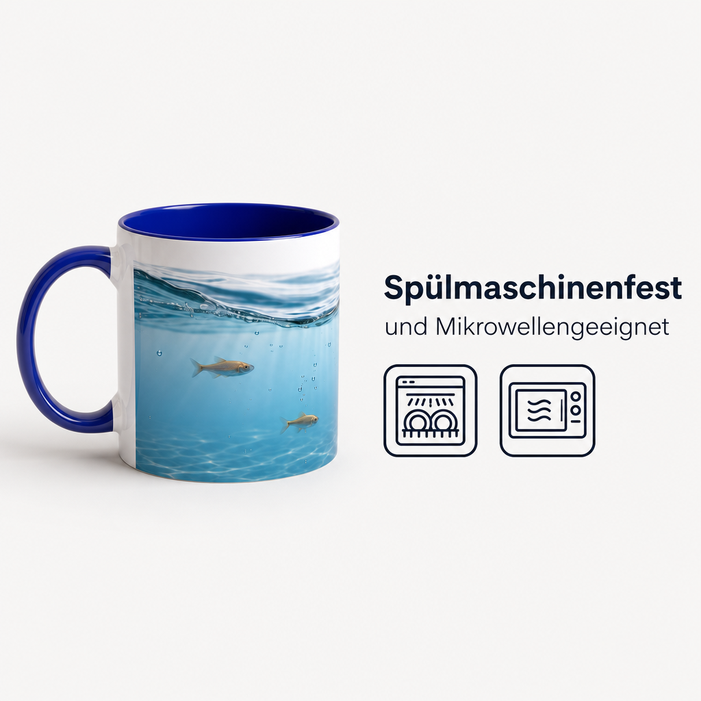 Schöne Tasse Fischmotiv Geschenk Kaffeetasse Aquarium Fische Meer