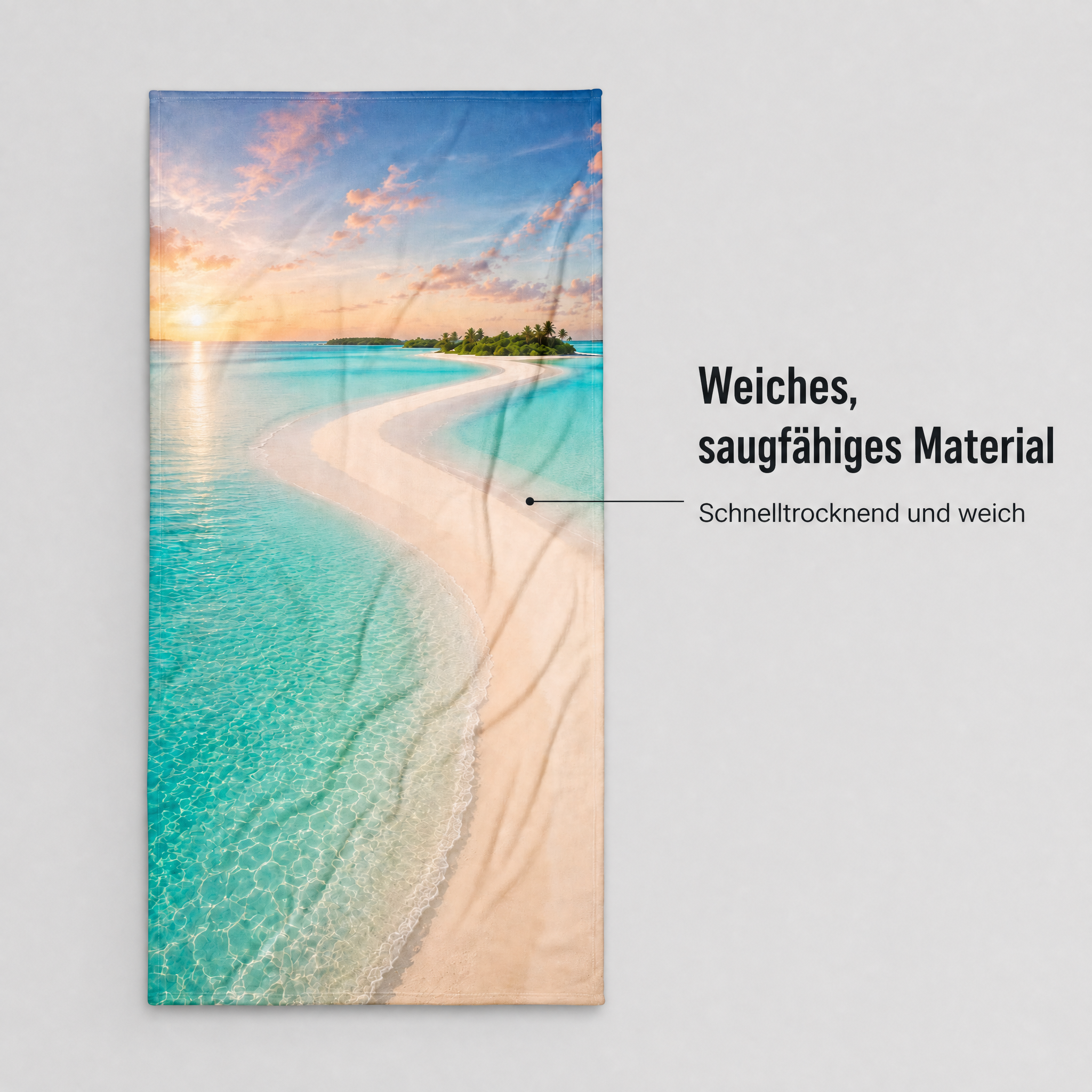 Strandhandtuch XXL weich leicht saugstark schnelltrocknend Pool Reise Badetuch
