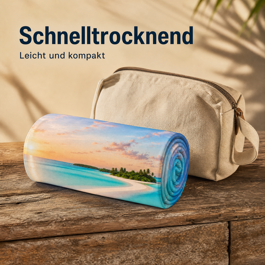 Strandhandtuch XXL weich leicht saugstark schnelltrocknend Pool Reise Badetuch