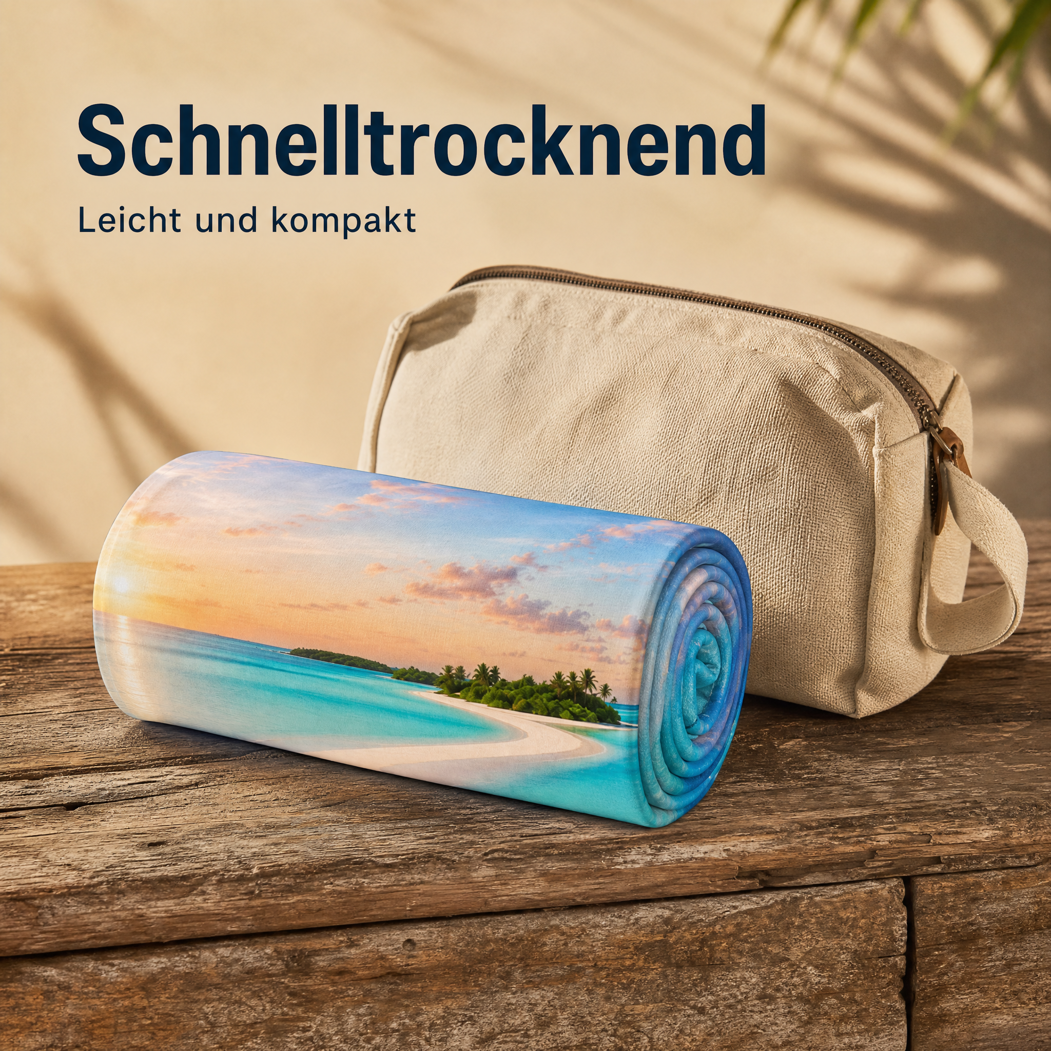 Strandhandtuch XXL weich leicht saugstark schnelltrocknend Pool Reise Badetuch