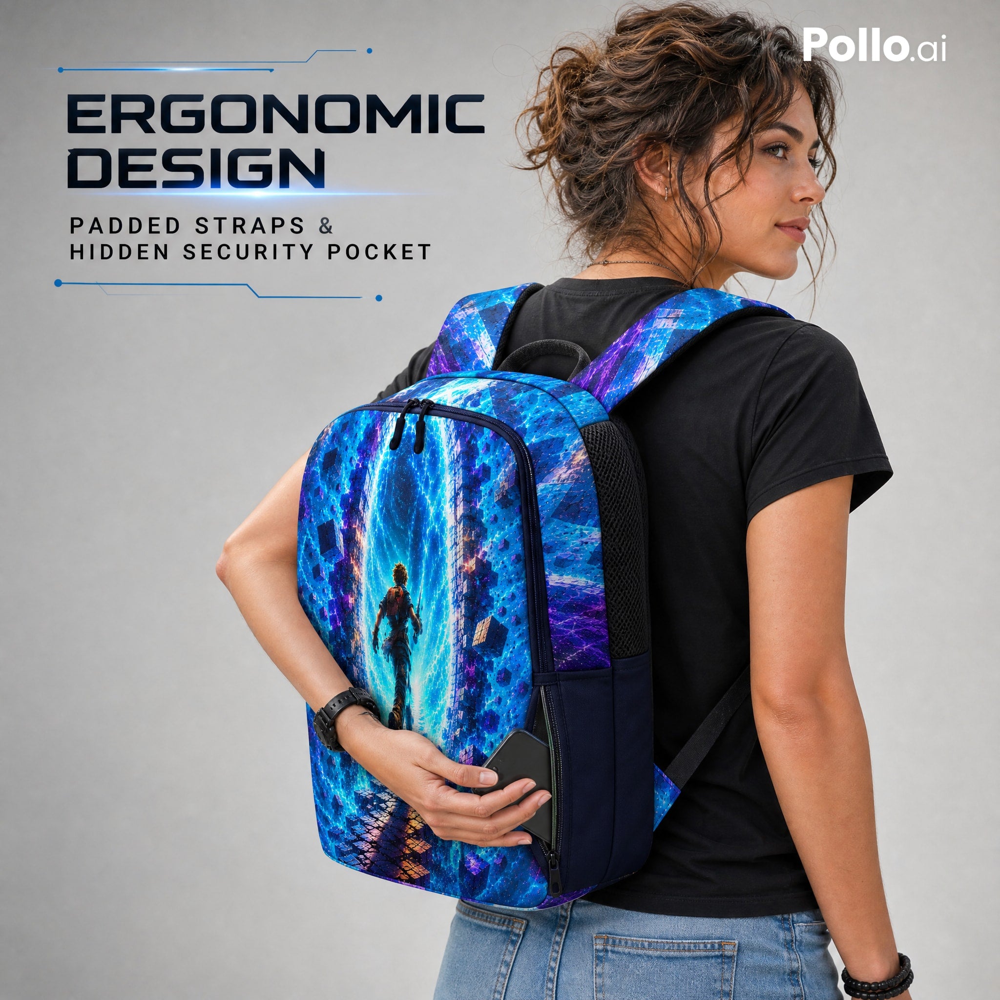 Backpack Water-Resistant Padded Laptop Compartment 15 inch 20 l Gaming