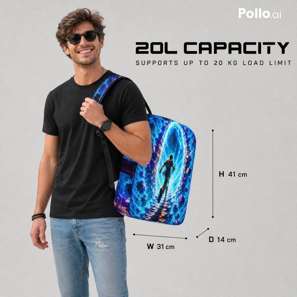 Backpack Water-Resistant Padded Laptop Compartment 15 inch 20 l Gaming