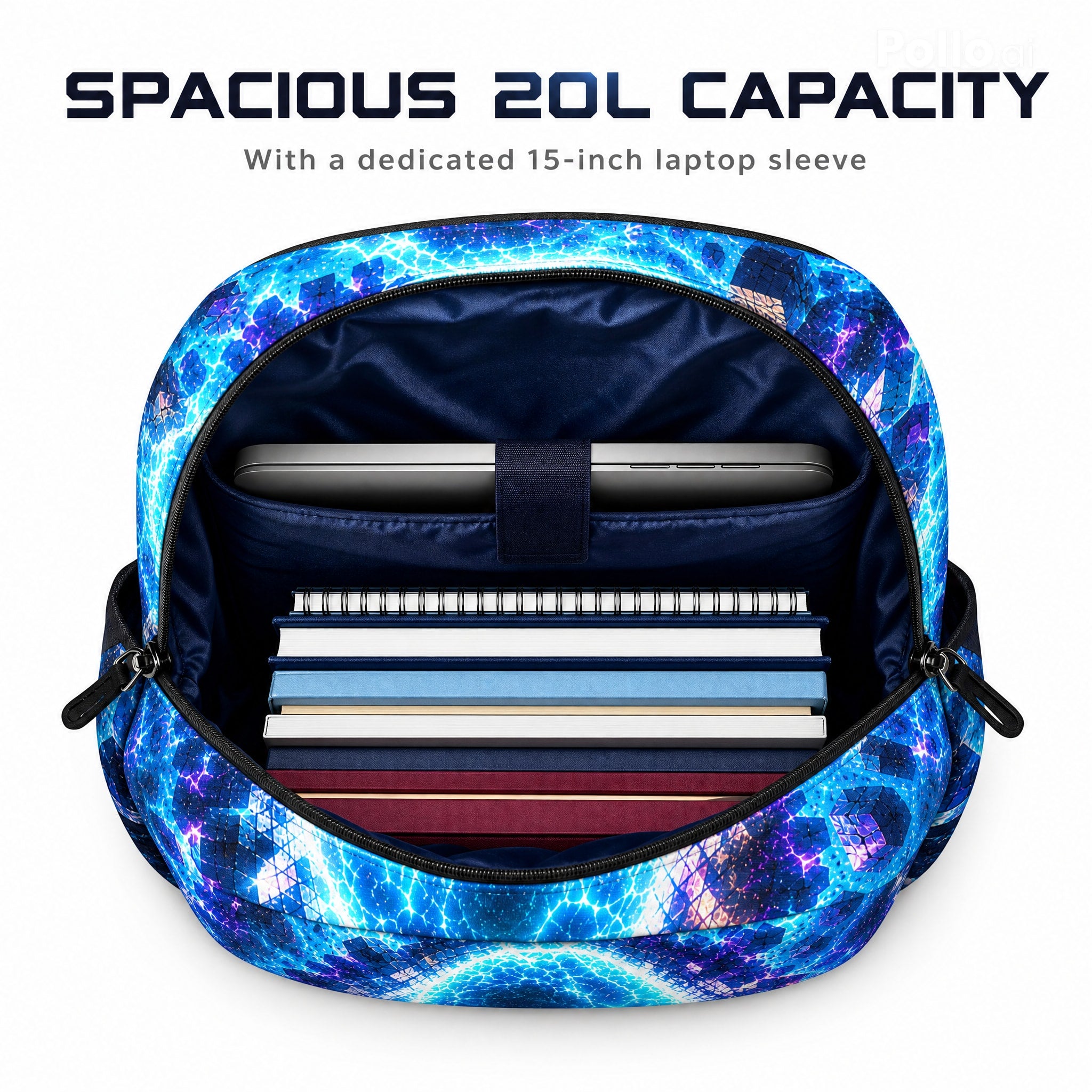Backpack Water-Resistant Padded Laptop Compartment 15 inch 20 l Gaming