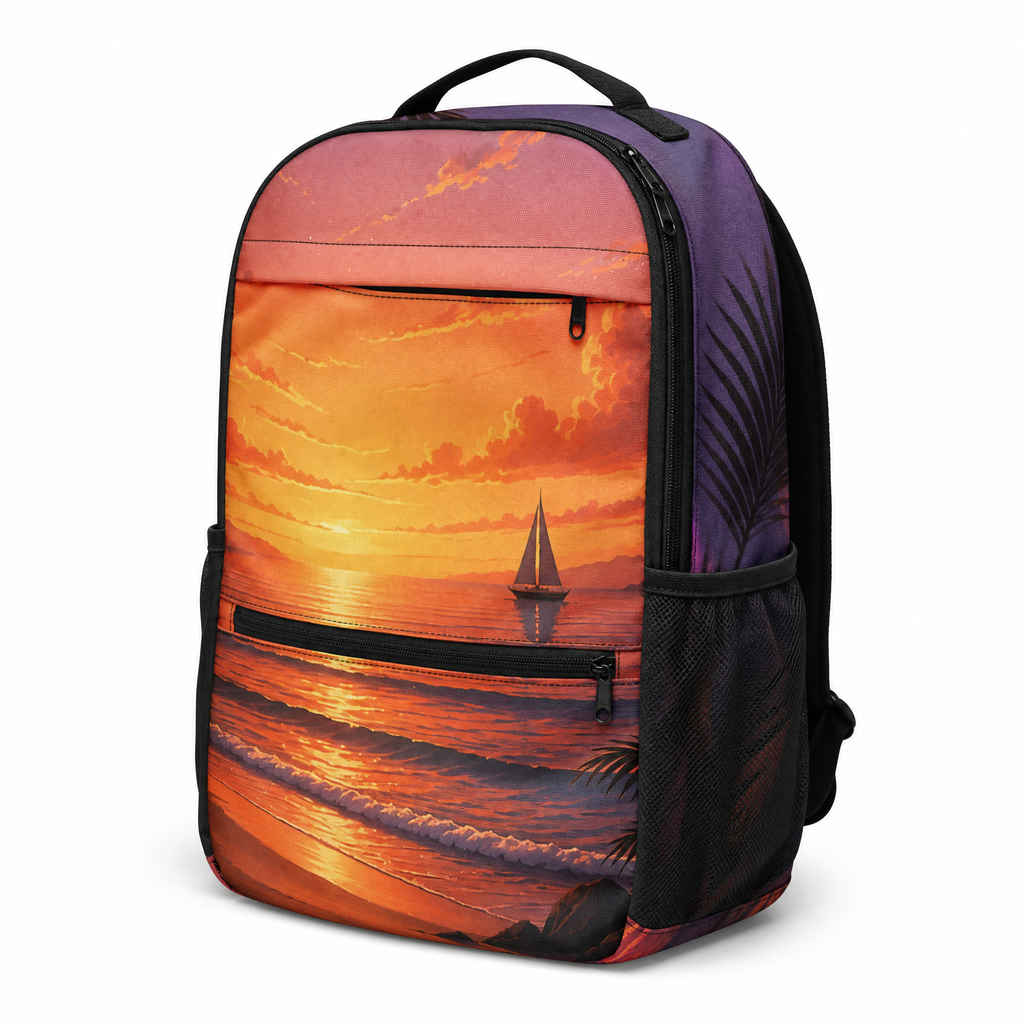 Daypack Rucksack ergonomisch gepolstert Laptopfach Netztaschen Unisex Sommer