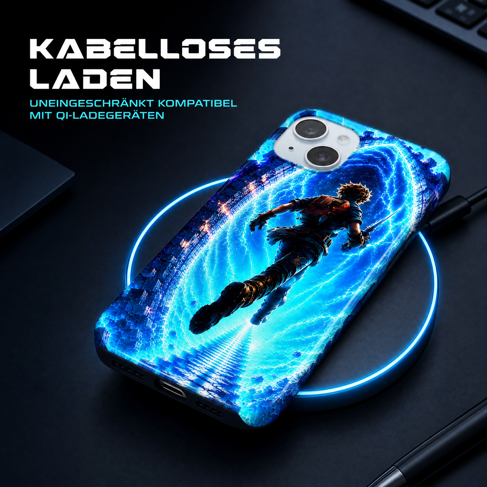 iPhone Hülle 15 15 Pro Slim Case dünn Schutzhülle kabelloses Laden Apple