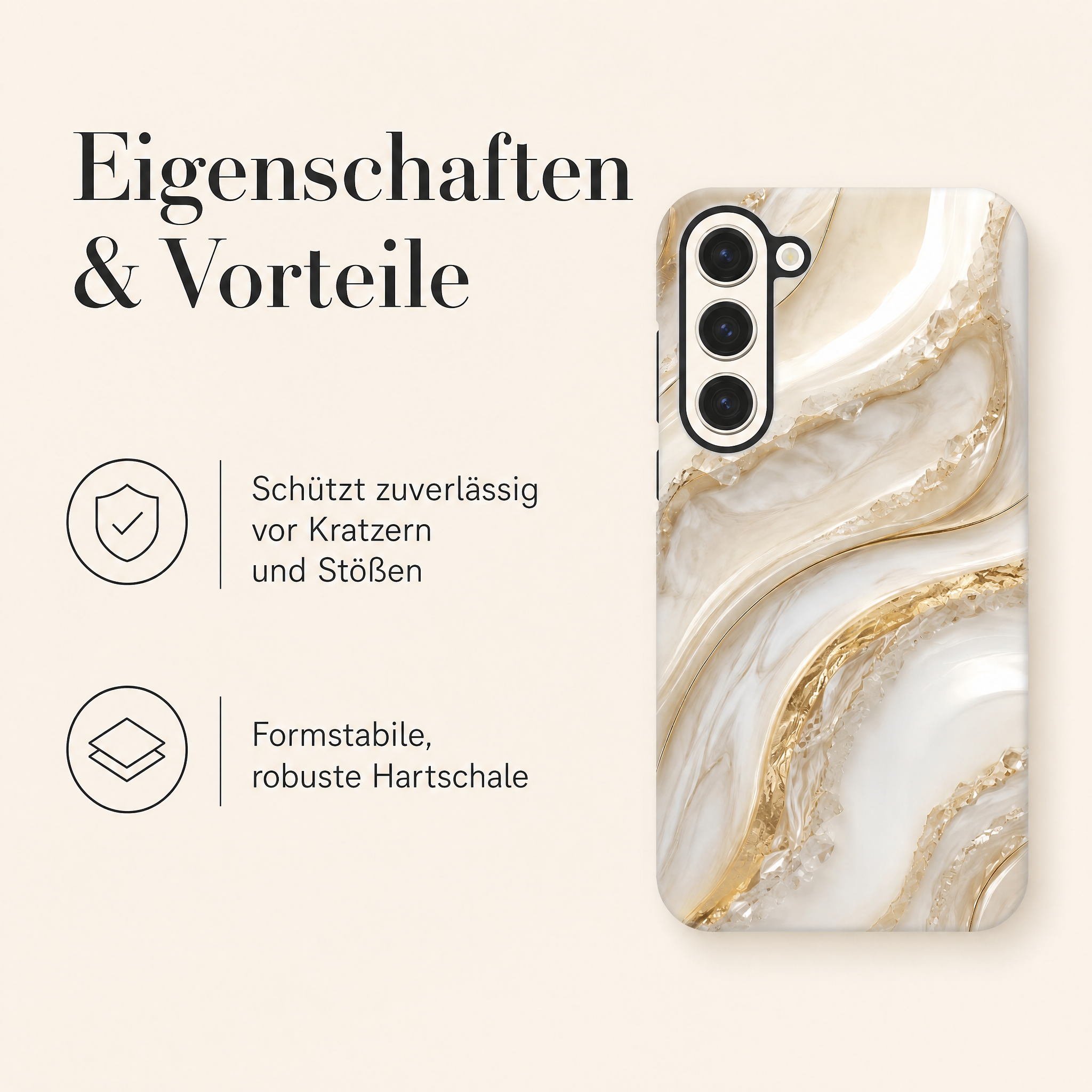 Samsung Galaxy Hardcase elegante  Handyhülle – stoßfest, kratzfest,