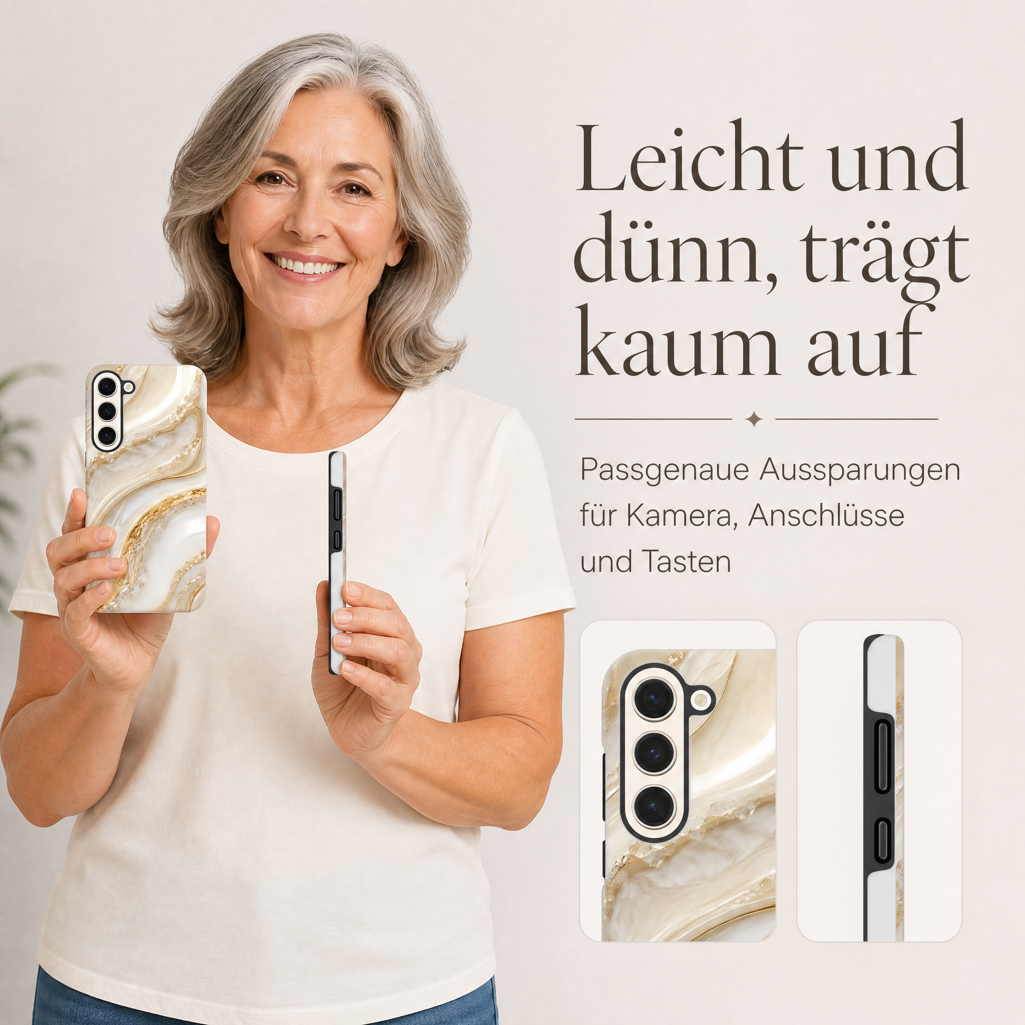 Samsung Galaxy Hardcase elegante  Handyhülle – stoßfest, kratzfest,
