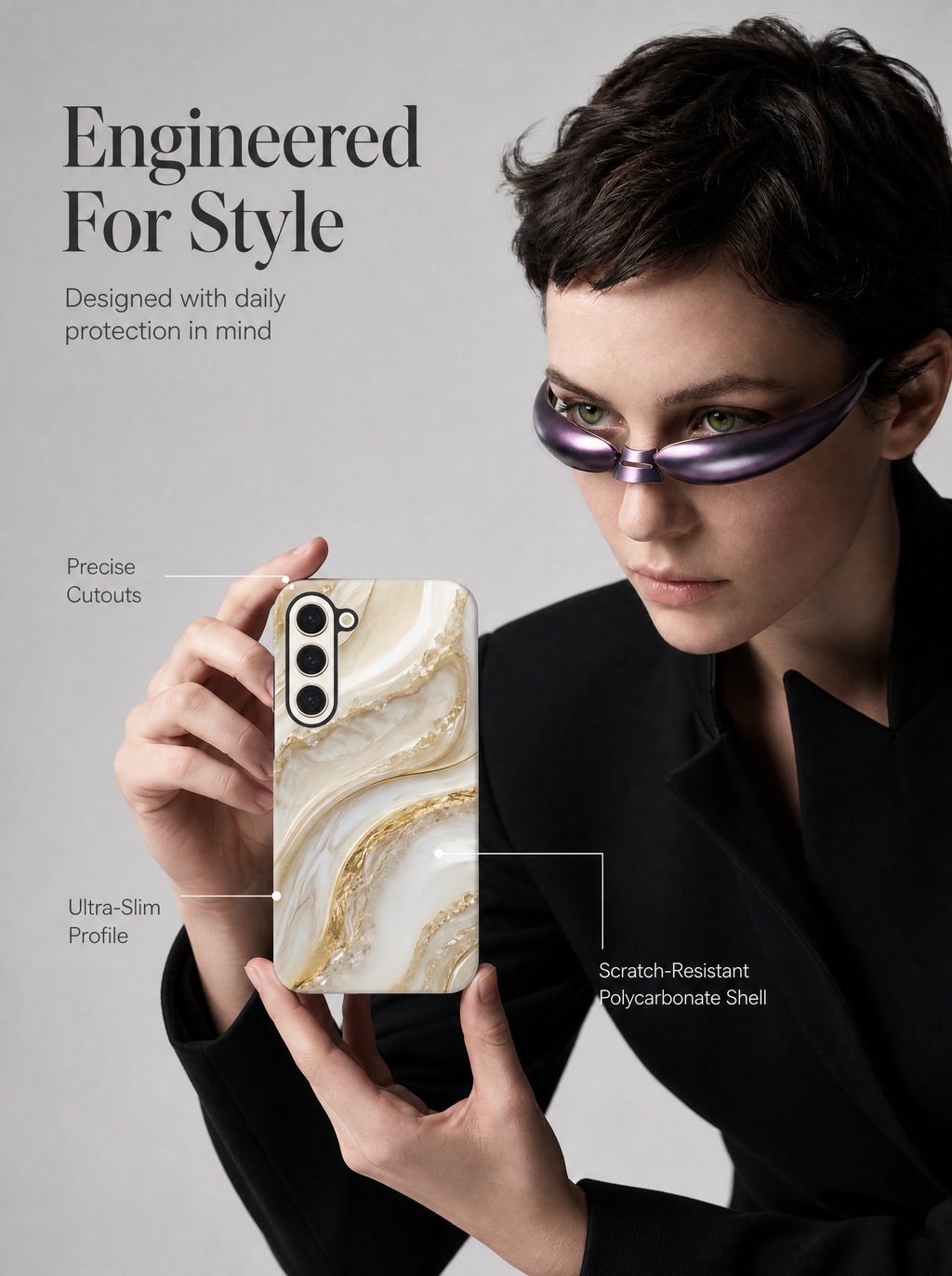 Samsung Galaxy Hardcase elegante  Handyhülle – stoßfest, kratzfest,