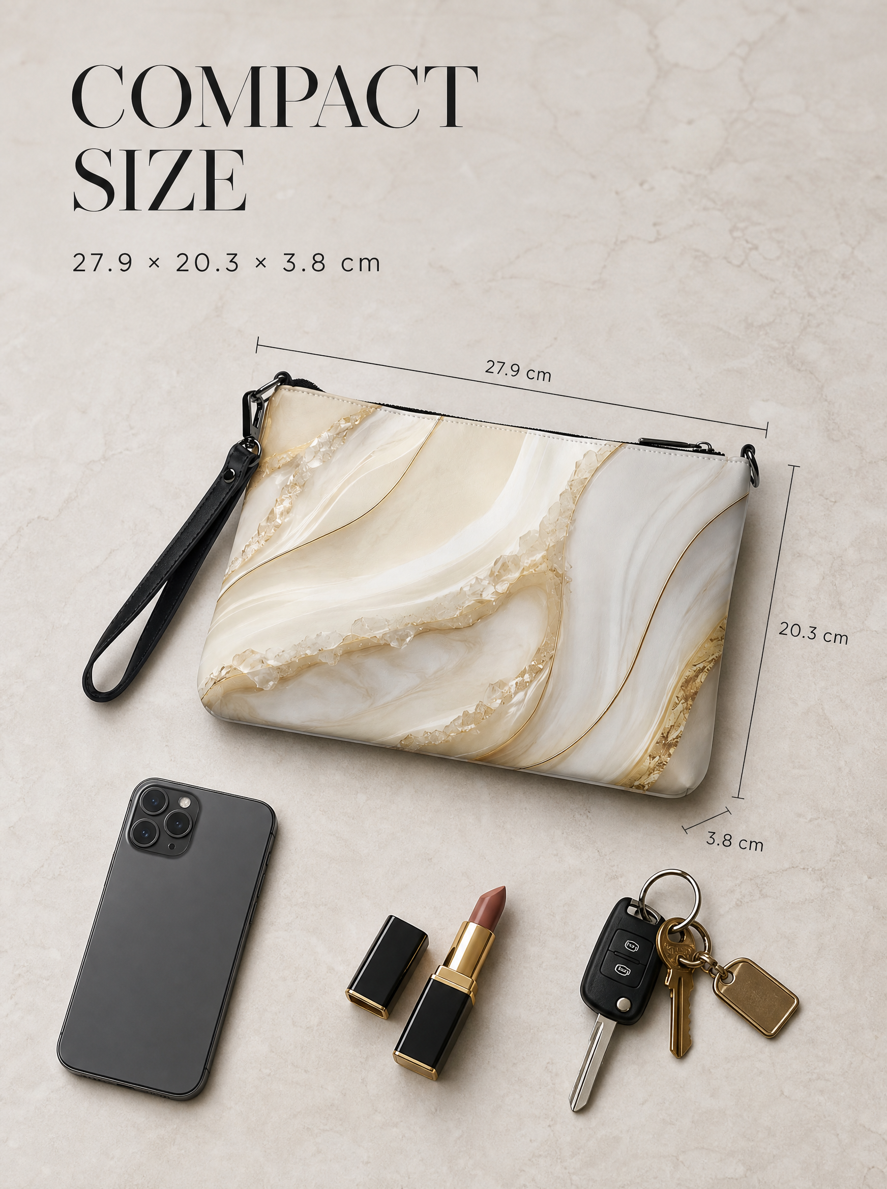 Umhängetasche Damen elegant – Handtasche mit Schultergurt für Alltag und Abend
