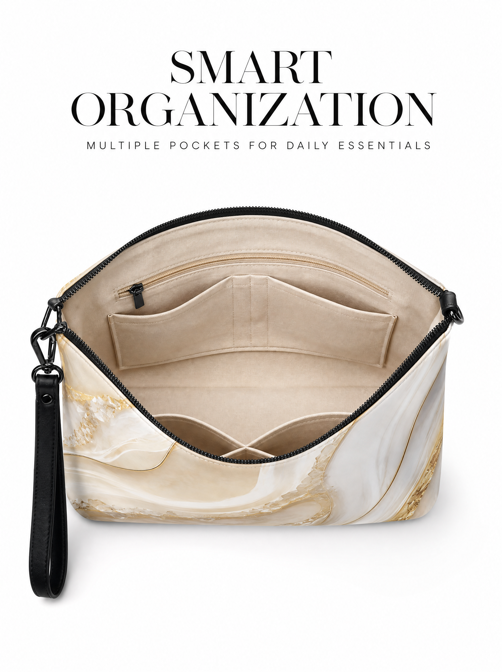 Umhängetasche Damen elegant – Handtasche mit Schultergurt für Alltag und Abend