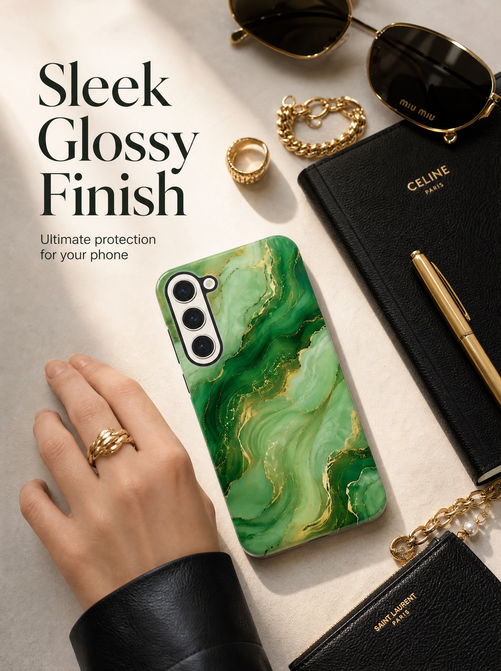 Samsung Galaxy Hülle Case stoßfest Hartschale Schutz Gaming Jade Design