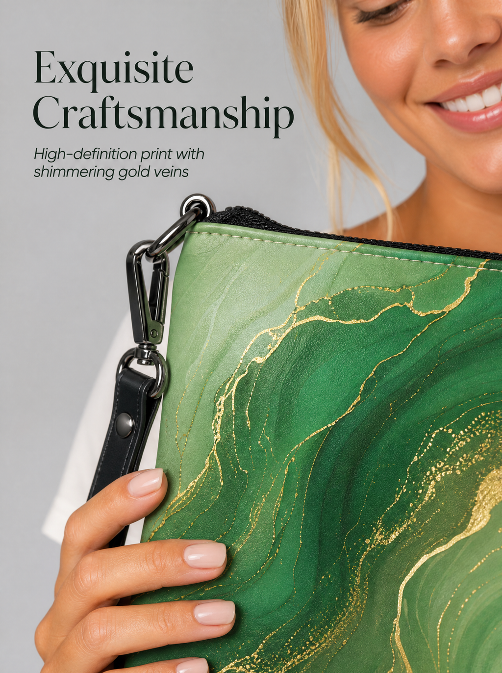 Umhängetasche Damen elegant – Handtasche mit Schultergurt für Alltag und Abend