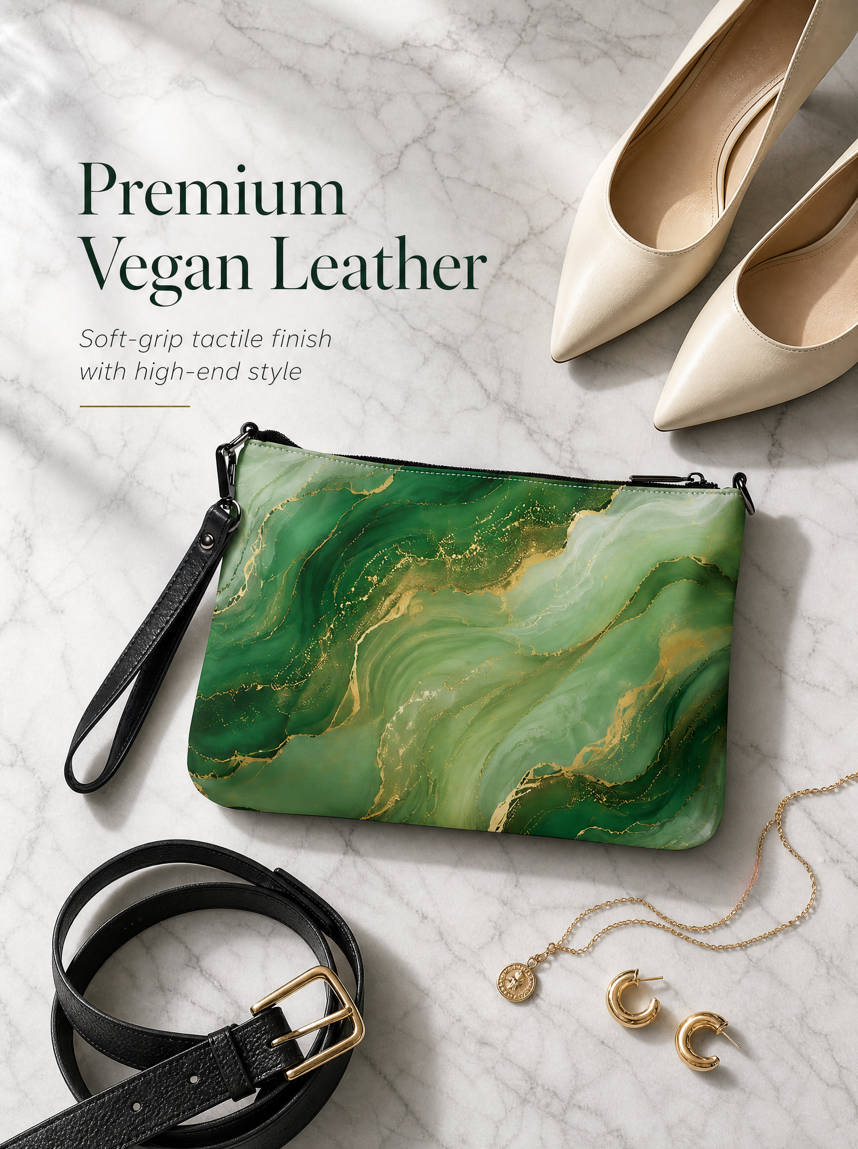 Umhängetasche Damen elegant – Handtasche mit Schultergurt für Alltag und Abend