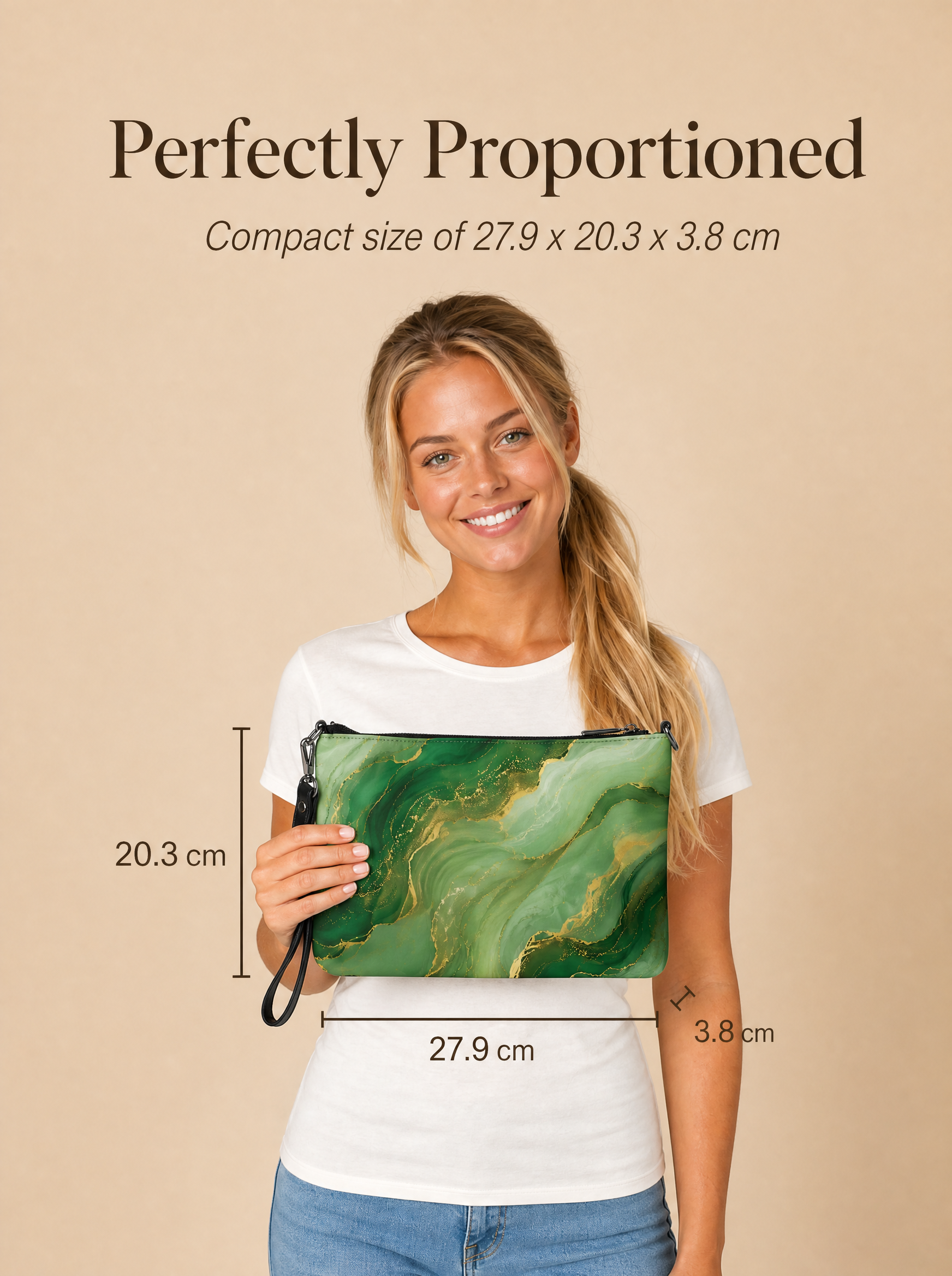 Umhängetasche Damen elegant – Handtasche mit Schultergurt für Alltag und Abend