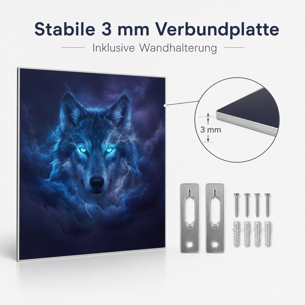 Wandbild Alu Dibond Metallbild Wohnzimmer Schlafzimmer Wanddeko Aufhängung