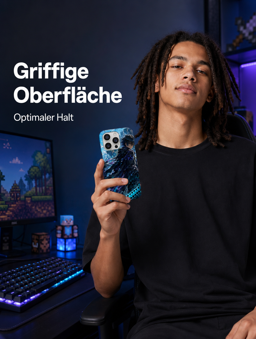 iPhone Hülle Case Hartschale stoßfest kabelloses Laden Anime Manga Apple
