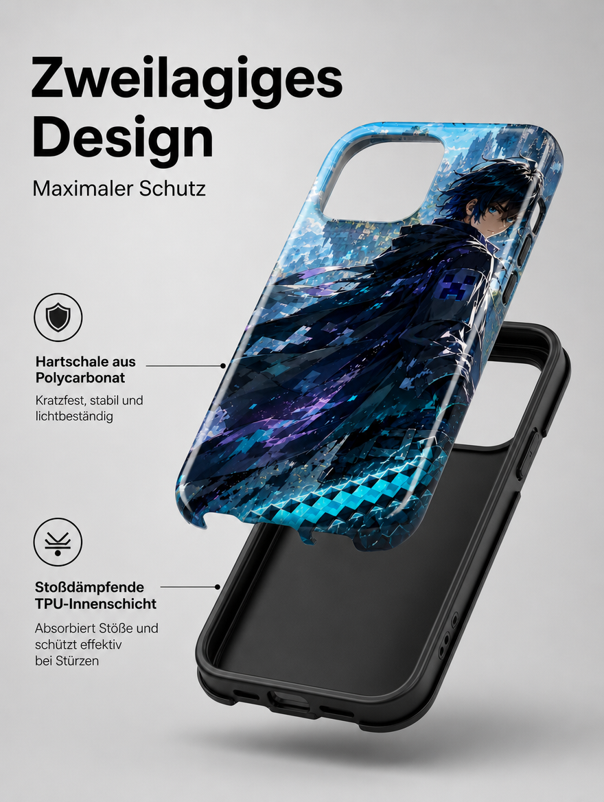 iPhone Hülle Case Hartschale stoßfest kabelloses Laden Anime Manga Apple