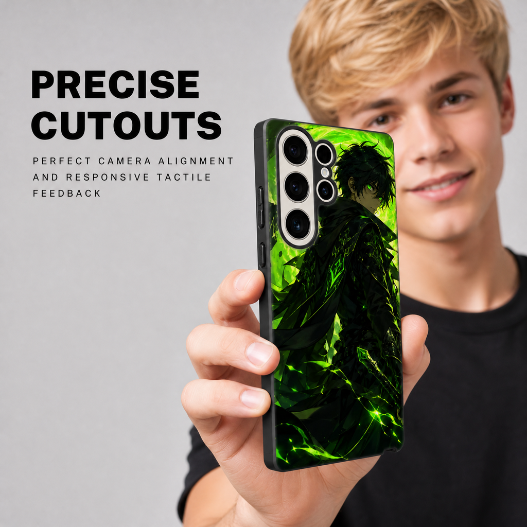 Samsung Galaxy Hülle Case Hartschale stoßfest kabelloses Laden Anime Manga