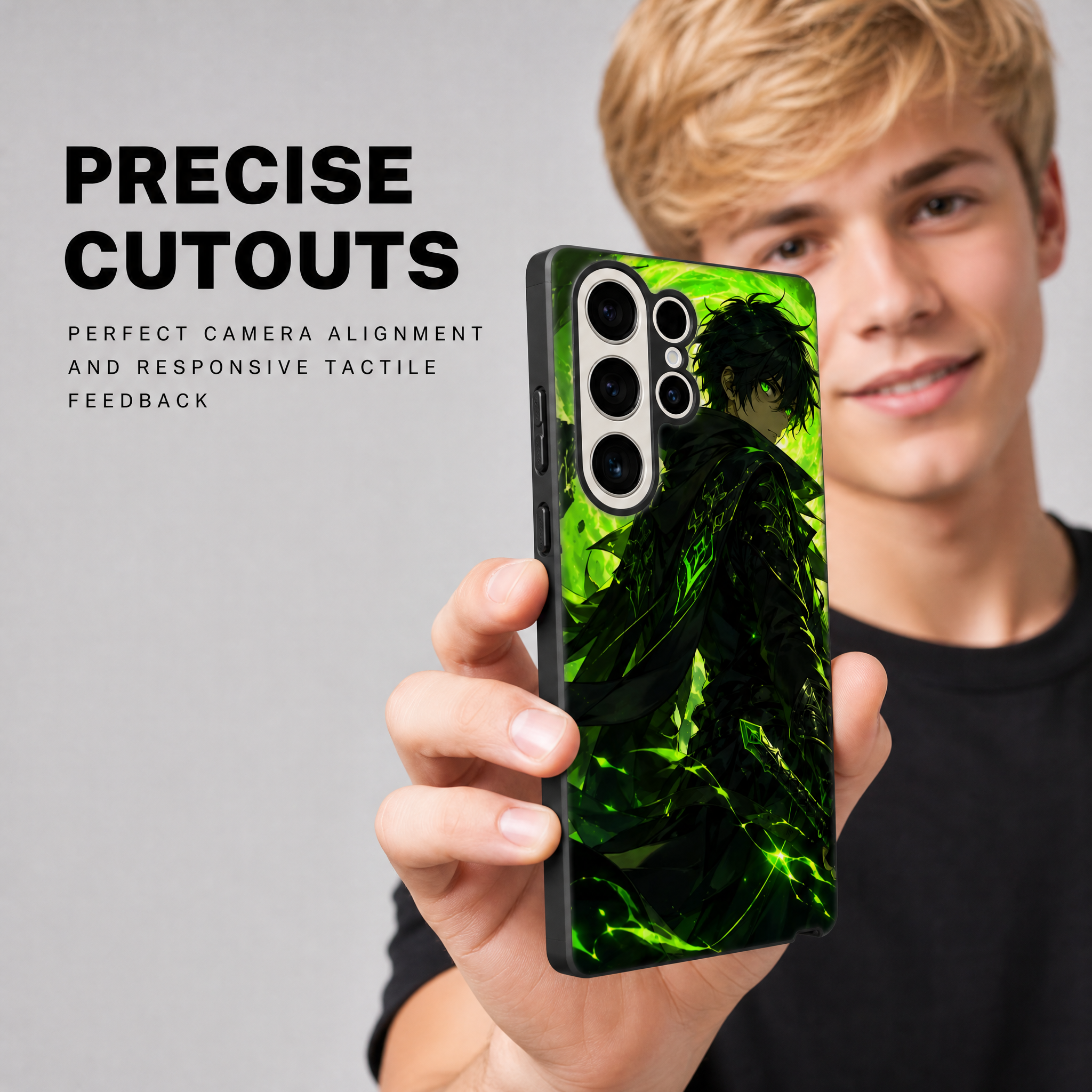 Samsung Galaxy Hülle Case Hartschale stoßfest kabelloses Laden Anime Manga