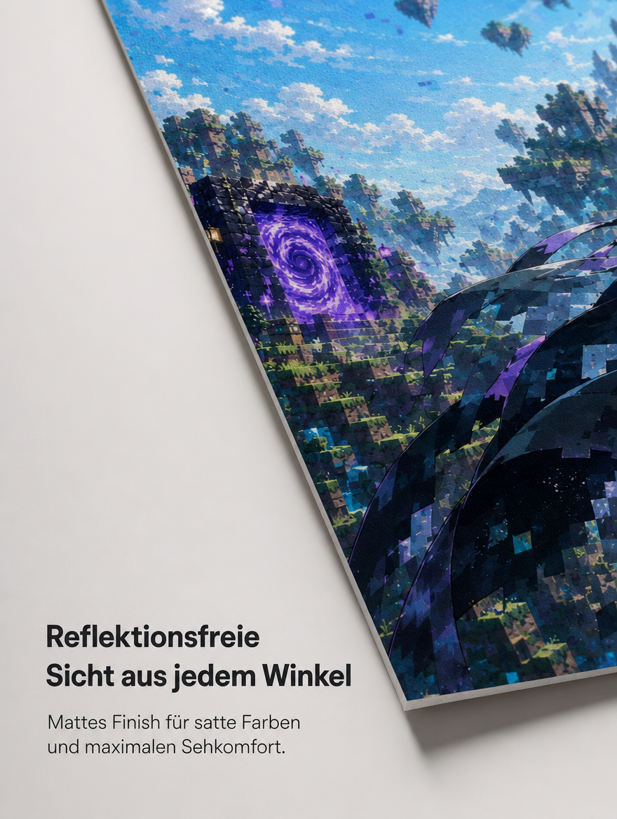 Poster Anime Krieger  Kunstdruck matt Pixel Art Wandbild Gamer Deko