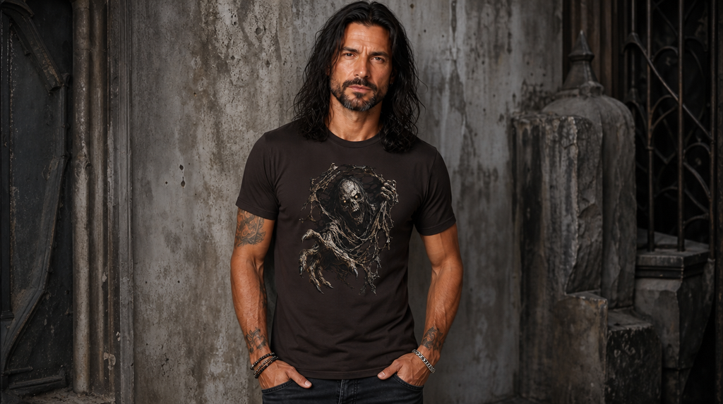 T-Shirt Zombie 3D Optik Horror Grusel Shirt Halloween Geschenk Herren Damen