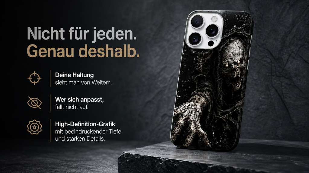 iPhone Hülle Hartschale Totenkopf Horror Gothic Halloween Geschenk Grusel