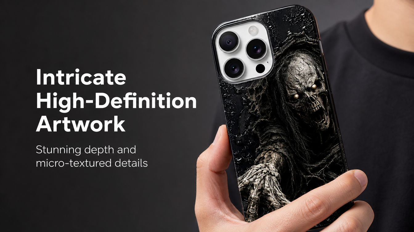 iPhone Hülle Hartschale Totenkopf Horror Gothic Halloween Geschenk Grusel