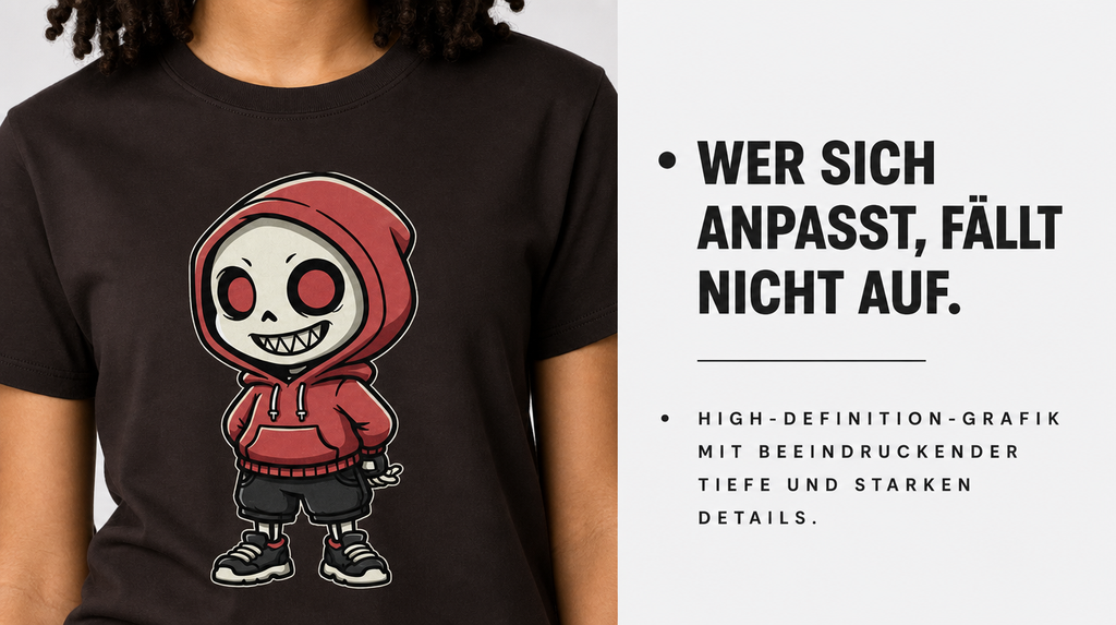 Premium Unisex T-Shirt Humor – Skull Hoodie Motiv Geschenk Shirt
