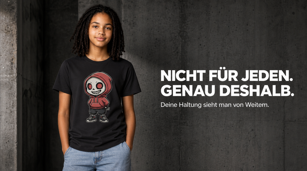 Premium Unisex T-Shirt Humor – Skull Hoodie Motiv Geschenk Shirt