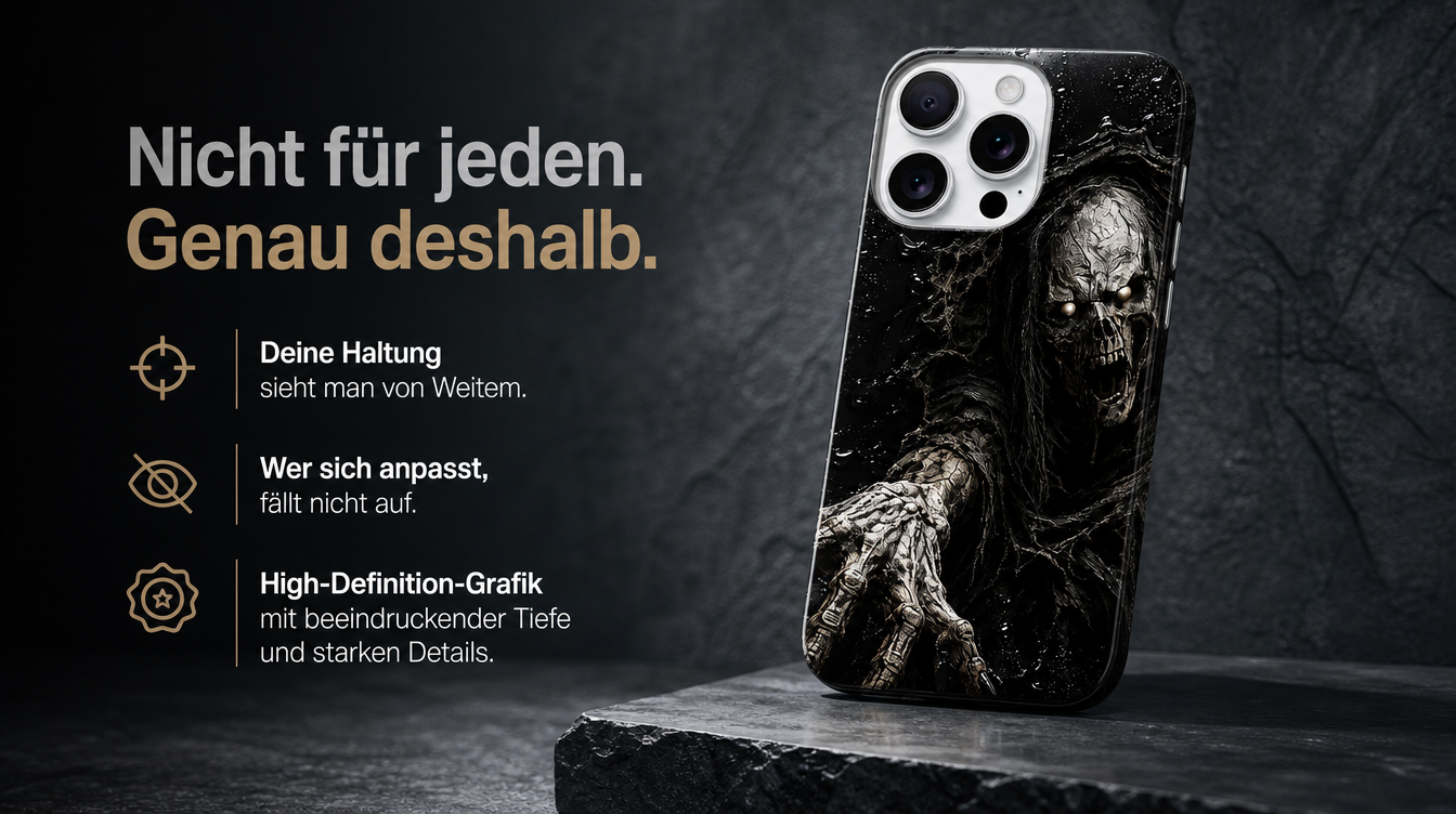 iPhone Hülle Hartschale Totenkopf Horror Gothic Halloween Geschenk Grusel