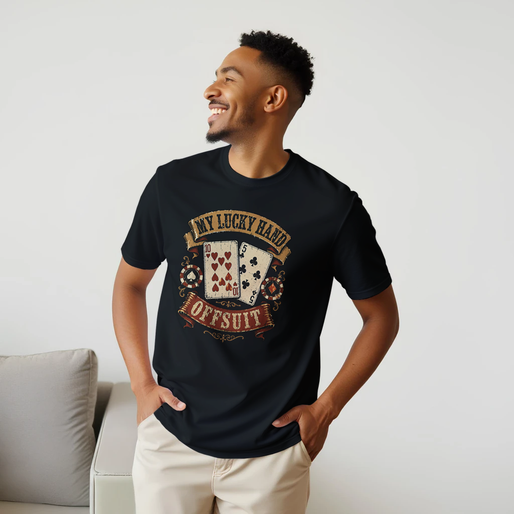 T-Shirt Poker Herren Damen Baumwolle Kartenspiel Casino Homegame Geschenkidee