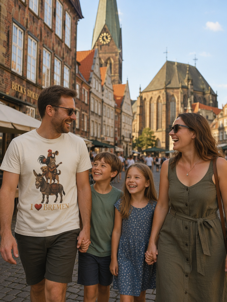 I Love Bremen T-Shirt – Bremer Stadtmusikanten – Lustiges Souvenir Geschenk