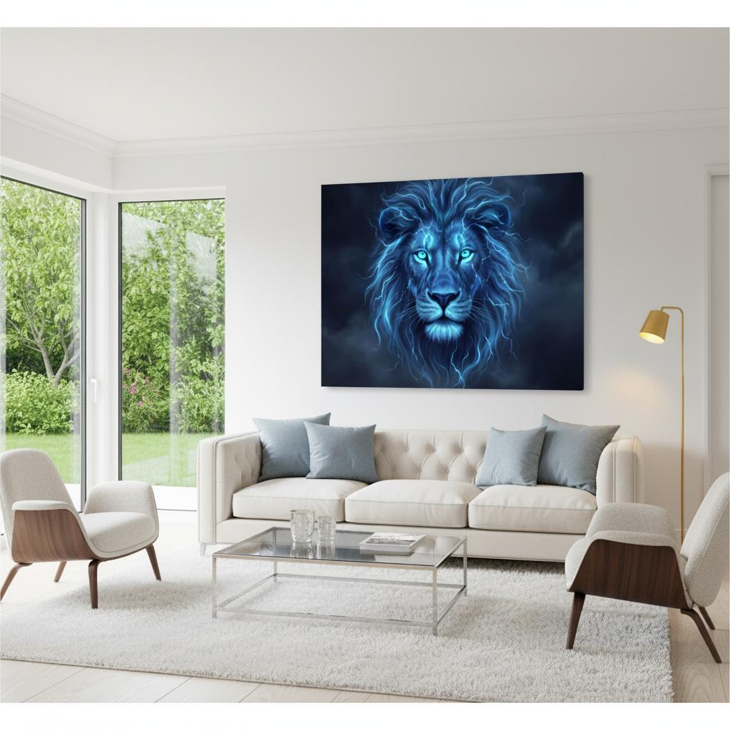Leinwandbild Löwe dekorativ modern Wall Art – Canvas Kunst Tiere