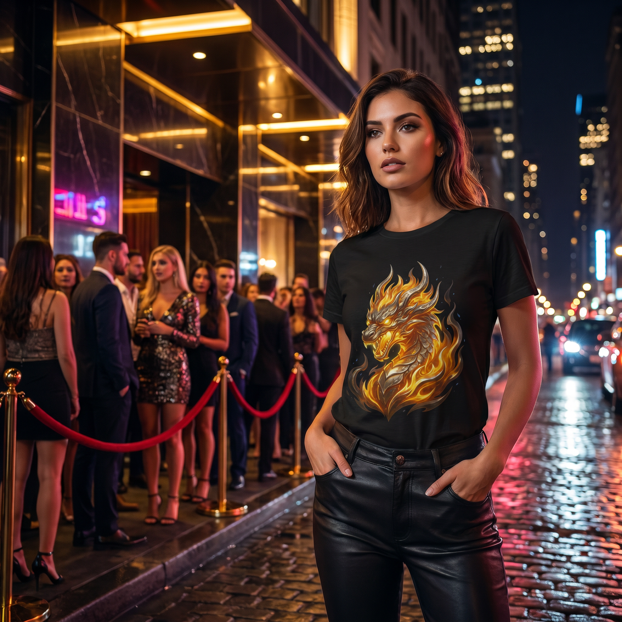 Episches Drachen T-Shirt Fantasy Feuerdrache Gaming Geschenk Unisex