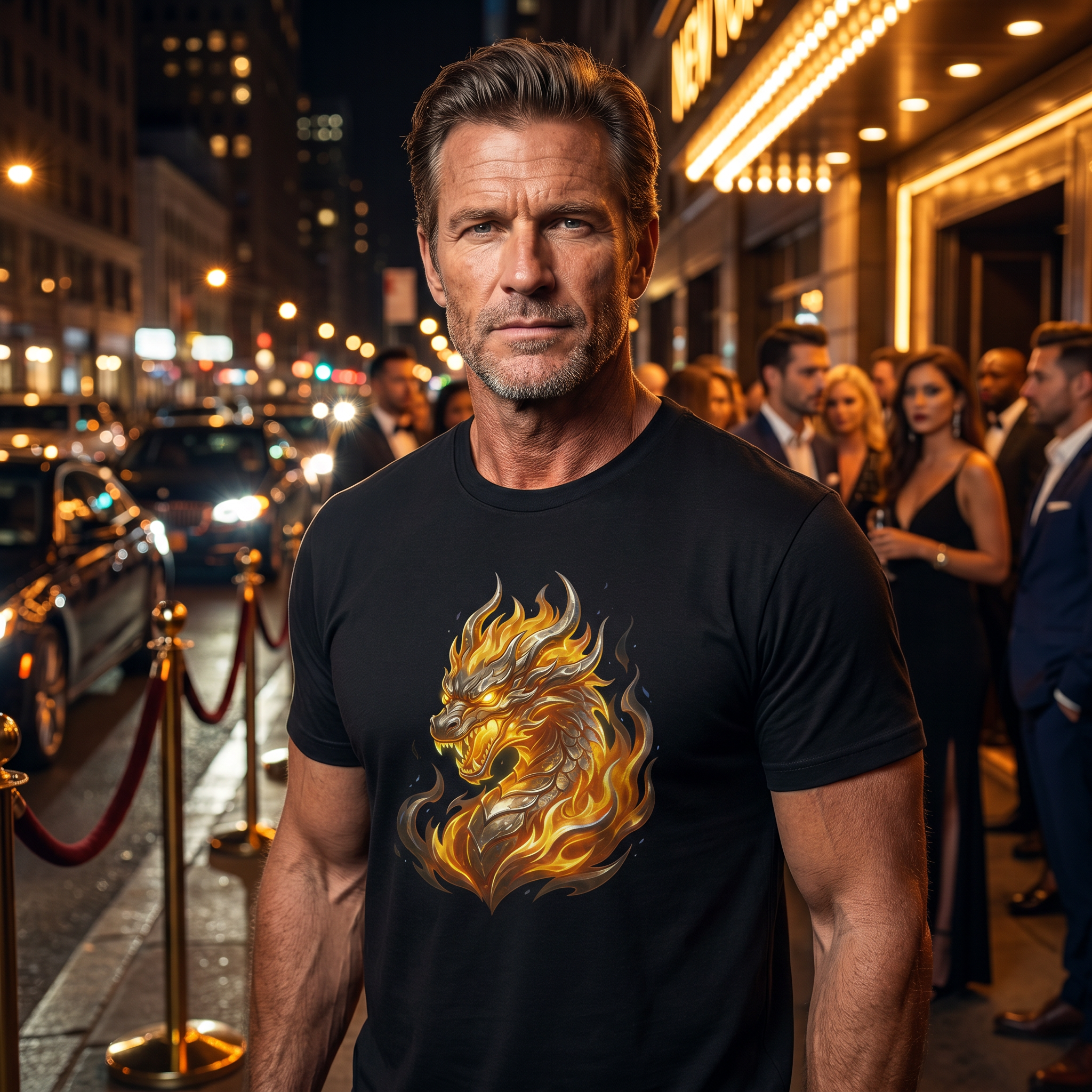 Episches Drachen T-Shirt Fantasy Feuerdrache Gaming Geschenk Unisex