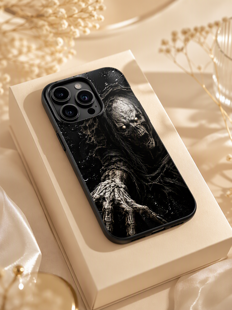 iPhone Hülle Hartschale Totenkopf Horror Gothic Halloween Geschenk Grusel