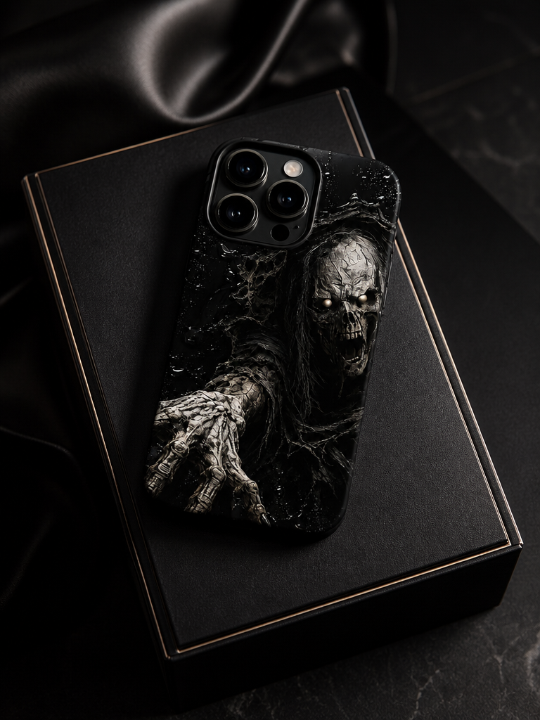 iPhone Hülle Hartschale Totenkopf Horror Gothic Halloween Geschenk Grusel